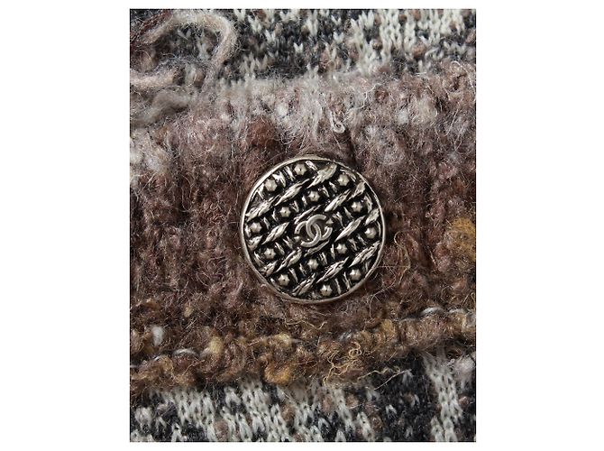 Chanel Blumen-Jacquard-Pullover aus mehrfarbiger Wolle Mehrfarben - Ansicht 7