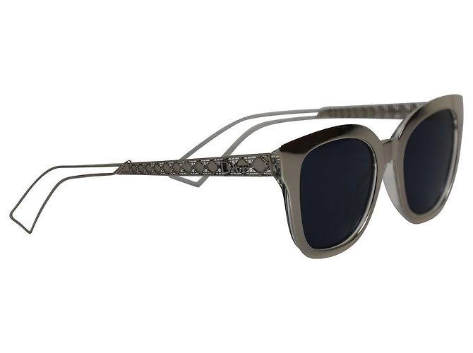 Dior Diorama 1 Mirrored Sunglasses in Silver Metal - view 3