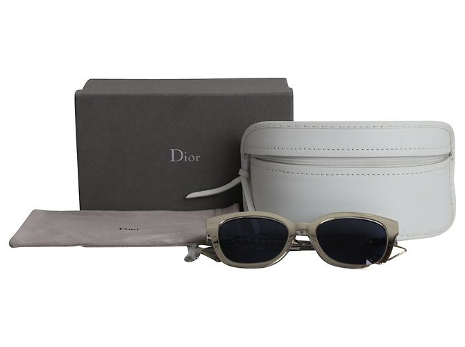 Dior Diorama 1 Mirrored Sunglasses in Silver Metal - view 8