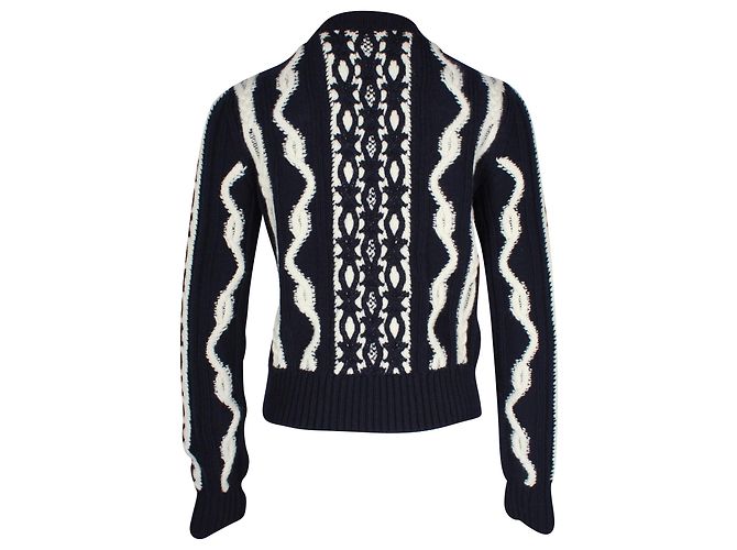 Chanel 2018 Paris-Hamburg-Pullover aus marineblauer Wolle - Ansicht 3