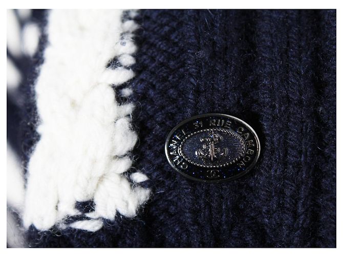 Chanel 2018 Paris-Hamburg-Pullover aus marineblauer Wolle - Ansicht 7