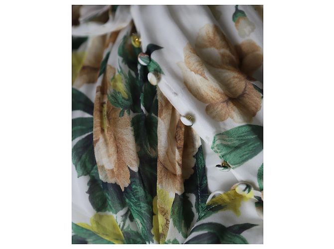 Zimmermann Zippy Tie-Neck Floral Romper in Multicolor Viscose - view 7
