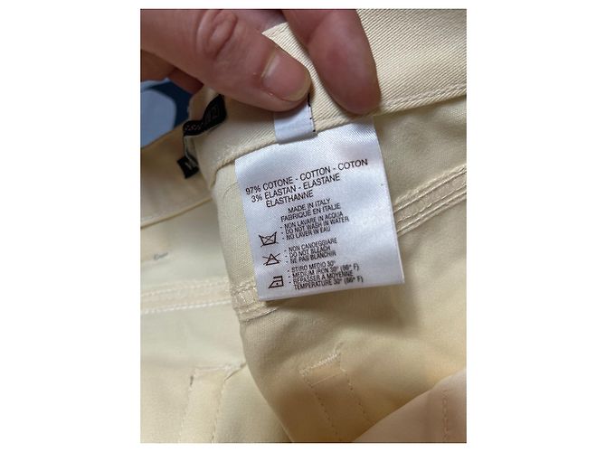 Versace Schlaghose creme Baumwolle - Ansicht 16