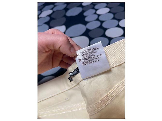 Versace Schlaghose creme Baumwolle - Ansicht 17