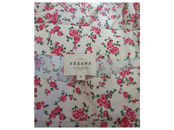 Falda SéZane Tabata Estampado de Rosa Viscosa Talla 36 Multicolor - vista 5