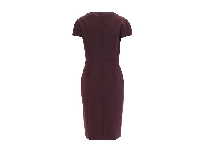 Lanvin Midikleid Etuikleid Dunkelburgunder Bordeaux - Ansicht 2