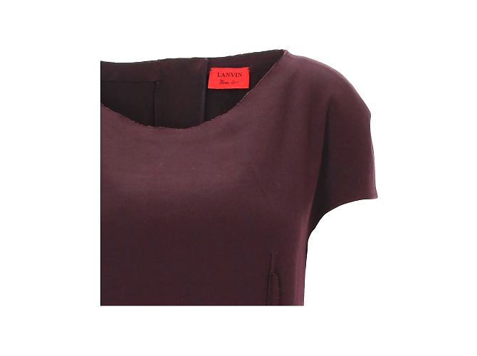 Lanvin Midikleid Etuikleid Dunkelburgunder Bordeaux - Ansicht 3