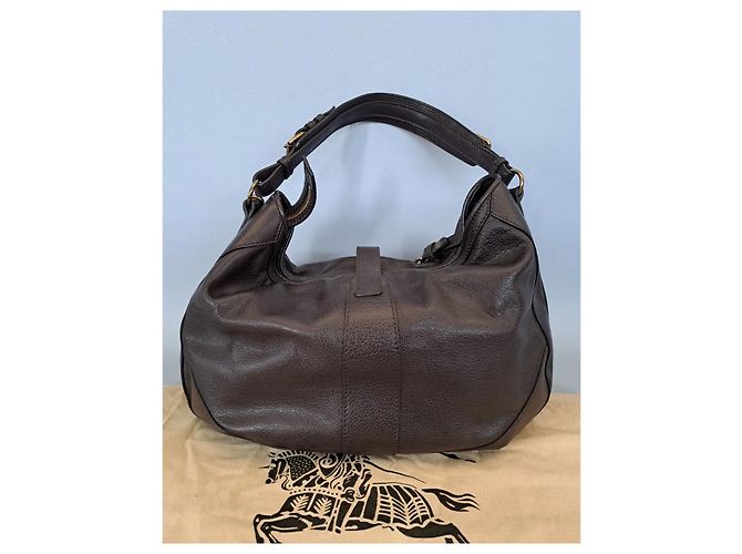 Borsa a mano Burberry in pelle marrone - vista 2