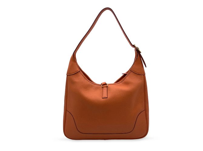 Hermès Hermes Arancione Pelle Sac Trim II 35 borsa a spalla hobo - vista 3