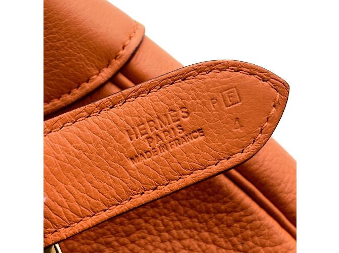 Hermès Hermes Arancione Pelle Sac Trim II 35 borsa a spalla hobo - vista 4