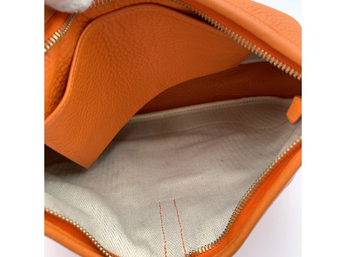 Hermès Hermes Arancione Pelle Sac Trim II 35 borsa a spalla hobo - vista 5