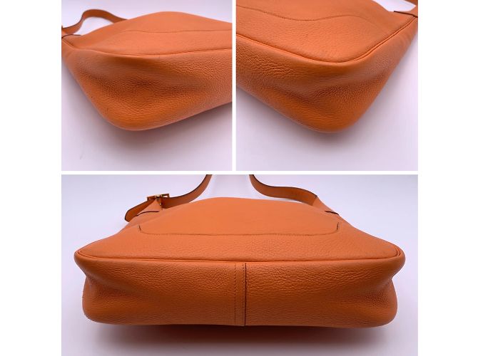 Hermès Hermes Arancione Pelle Sac Trim II 35 borsa a spalla hobo - vista 7