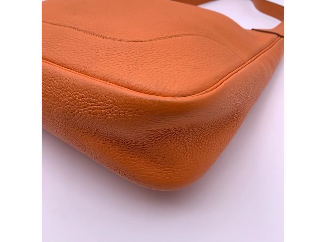 Hermès Hermes Arancione Pelle Sac Trim II 35 borsa a spalla hobo - vista 9