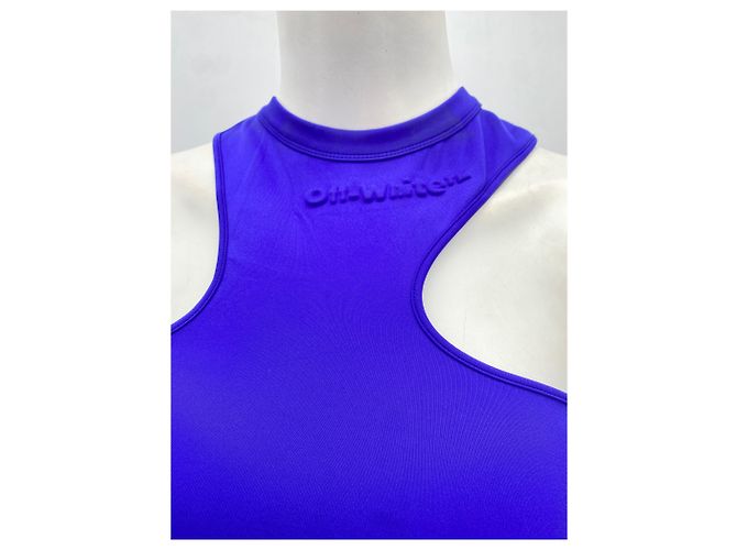 Off White Off-White dresses T.FR 42 Polyester Blue - view 4