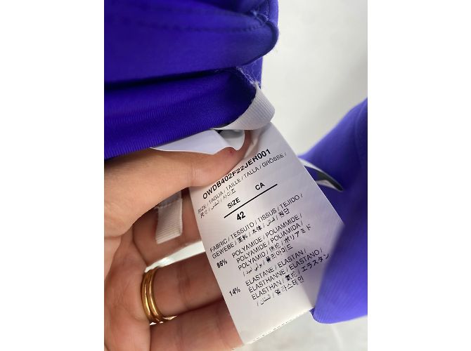 Off White Off-White dresses T.FR 42 Polyester Blue - view 5