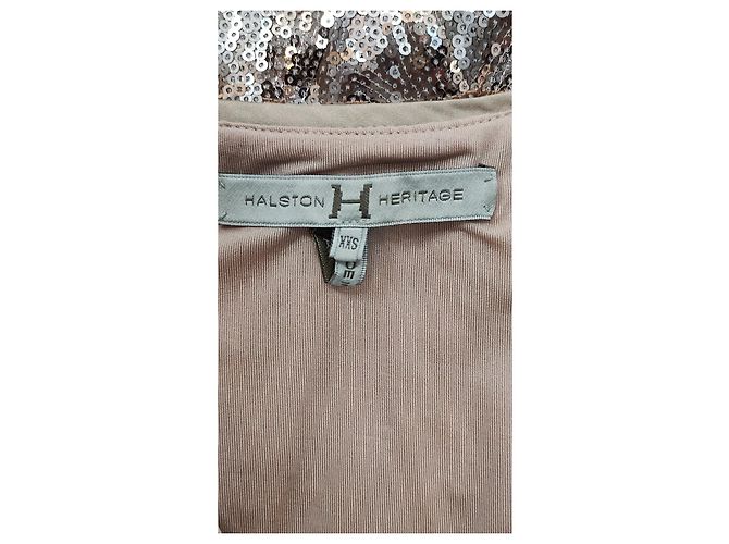 Top con paillettes Halston Heritage Dorato D'oro - vista 4