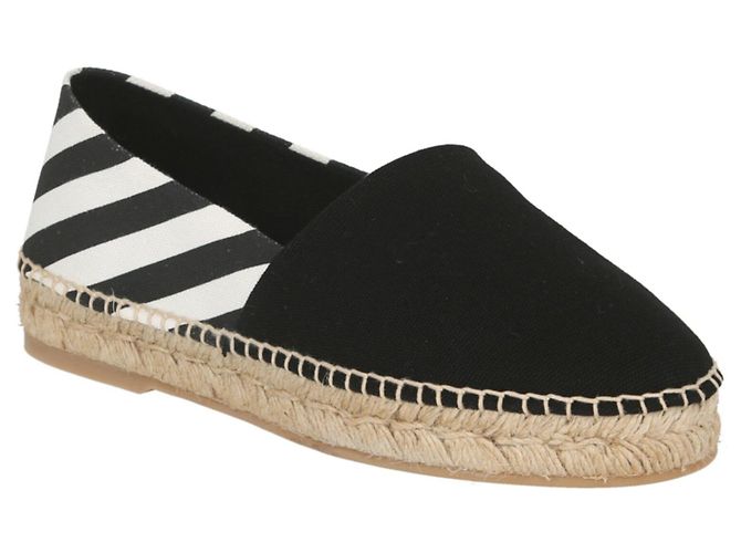 Off White Off-White Striped Flat Espadrilles - view 2