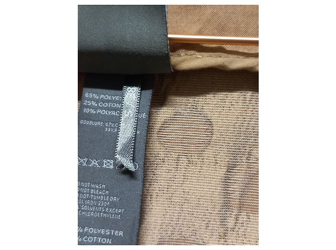 Autre Marque Abrigo oversize rosa viejo con patrones de bronce - vista 4