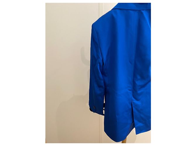 Blazer in satin blu Massimo Dutti - vista 11
