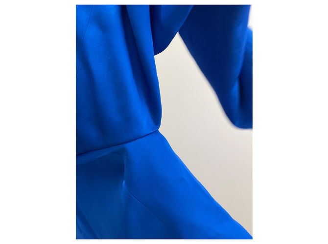 Blazer in satin blu Massimo Dutti - vista 13