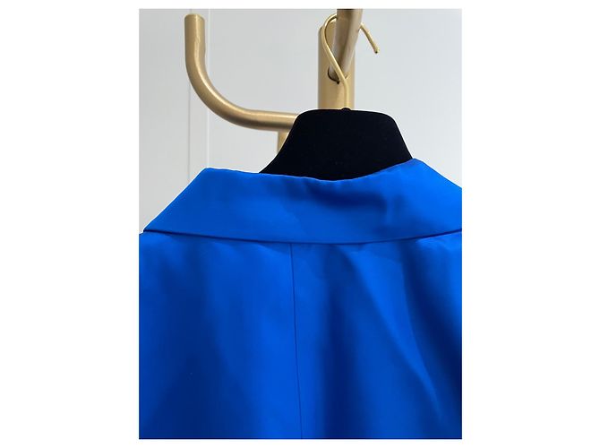 Blazer in satin blu Massimo Dutti - vista 14