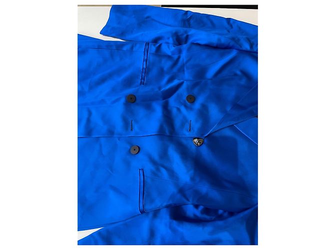 Blazer in satin blu Massimo Dutti - vista 15