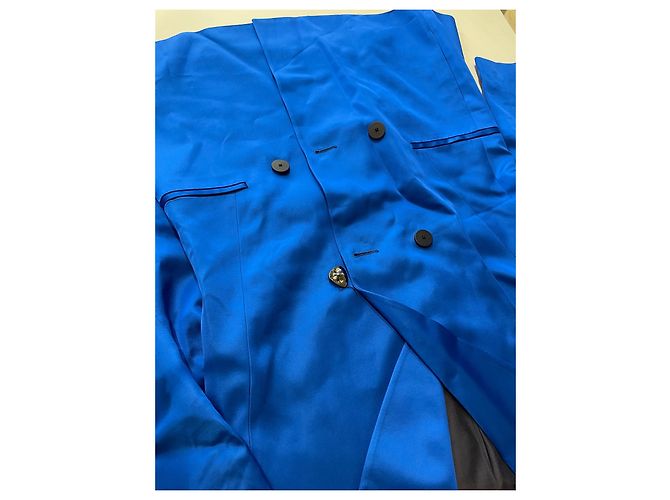 Blazer in satin blu Massimo Dutti - vista 18