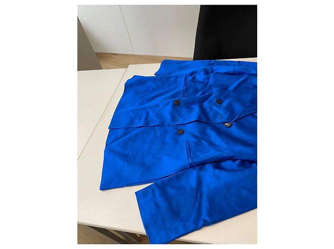 Blazer in satin blu Massimo Dutti - vista 19