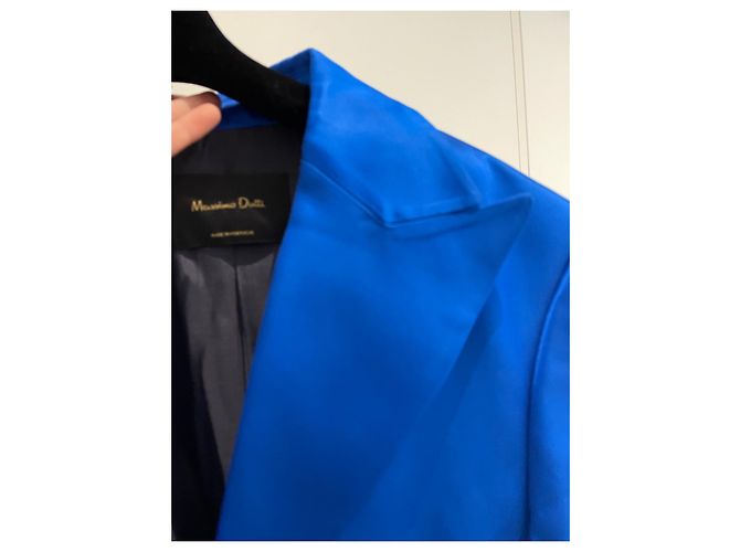Blazer in satin blu Massimo Dutti - vista 8