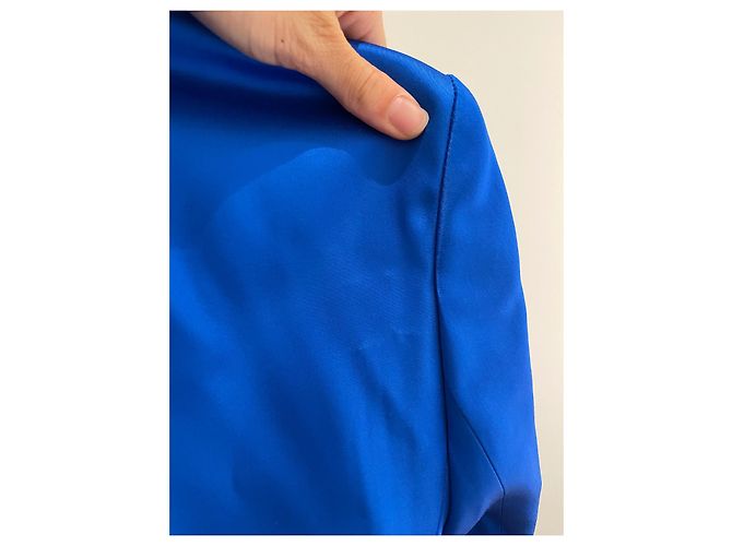 Blazer in satin blu Massimo Dutti - vista 9