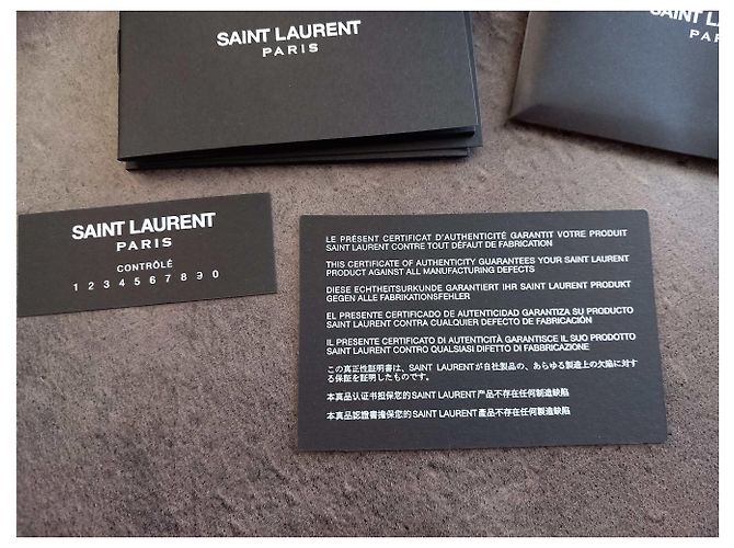 Saint Laurent Borsa imbottita media in camoscio e denim - vista 10