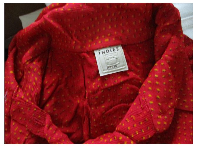 Autre Marque INDIES Túnica de viscosa roja - vista 3