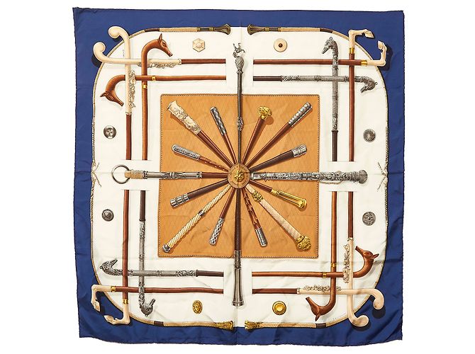 Hermès Sciarpa Hermes Multi Cannes et Pommeaux in seta - vista 5