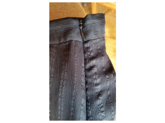 Christian Lacroix Gonna Lacroix 100% seta e pizzo t36/38fr Nero - vista 6