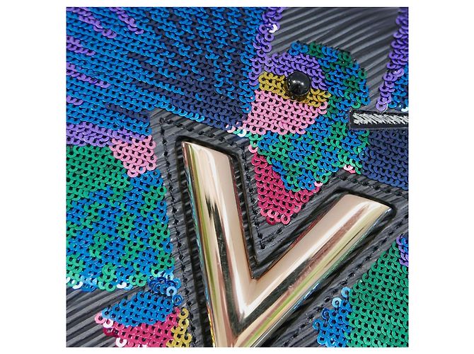 Louis Louise Louis Vuitton Sequin Bird PM Twist Bag Black - view 3