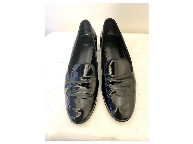 Mocassino Saint Laurent in vernice nera Nero - vista 2