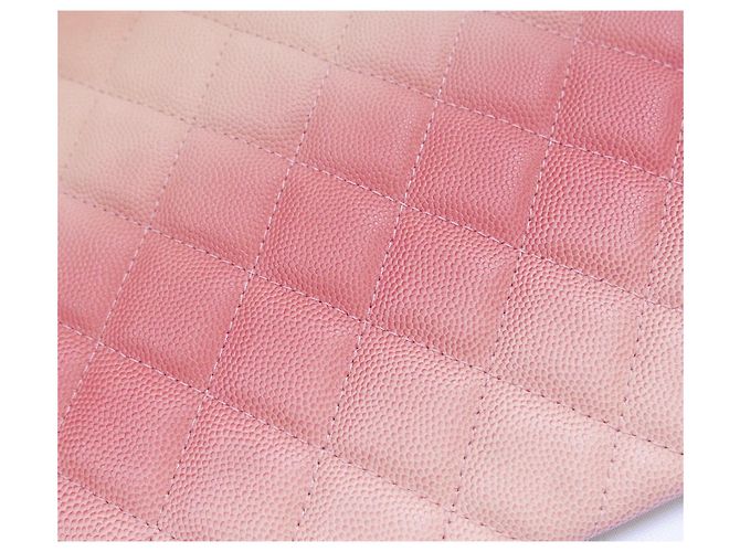 Chanel Resort 2019 Classica pochette trapuntata Ombre O-Case Rosa Pesca - vista 3
