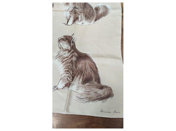 Carré Hermès Chatta Persans Beige - vista 7
