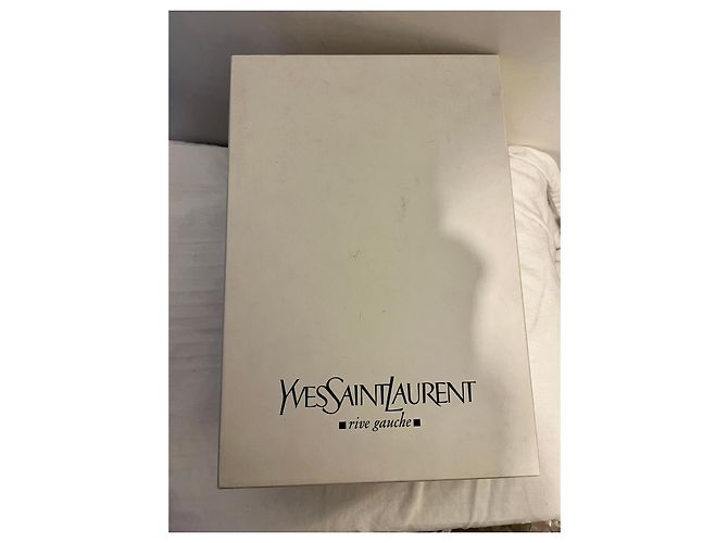 Yves Saint Laurent Tacco a zeppa YSL Tribute in broccato di seta Nero Porpora - vista 11