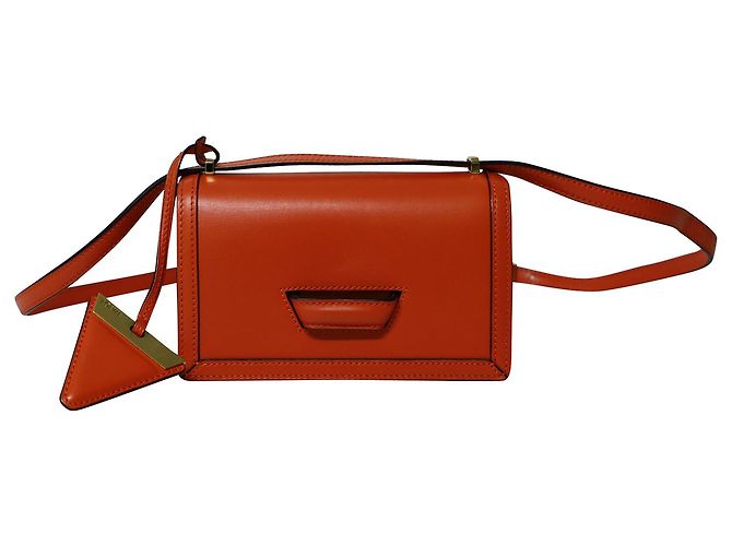 Borsa a Tracolla Loewe Barcelona Piccola in Pelle Arancione - vista 3