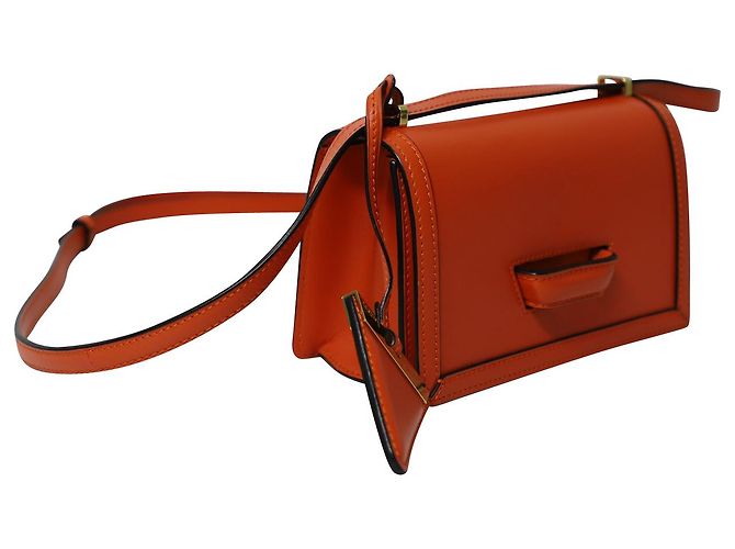 Borsa a Tracolla Loewe Barcelona Piccola in Pelle Arancione - vista 4