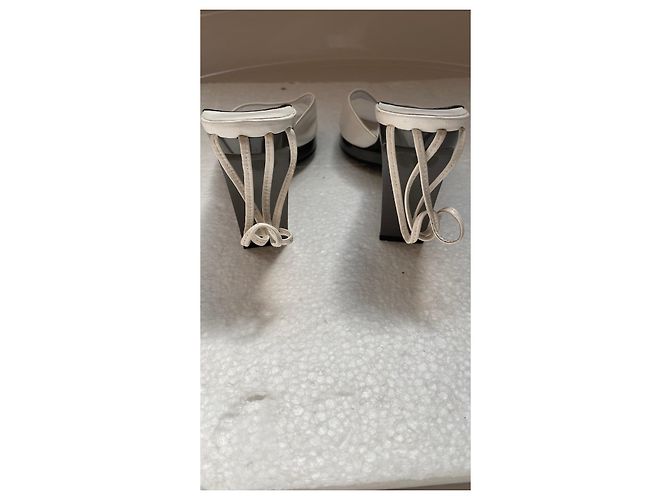 Mules Charles Jourdan in pelle bianca Bianco - vista 3