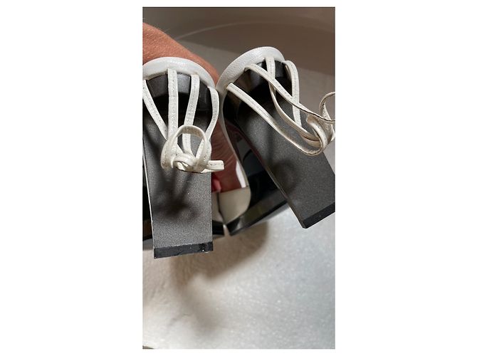 Mules Charles Jourdan in pelle bianca Bianco - vista 8