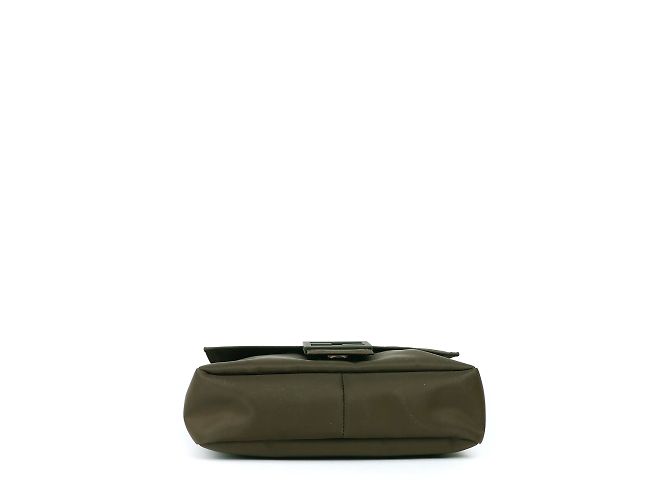 FENDI - Borsa Messenger Baguette in Nylon Cachi - vista 4
