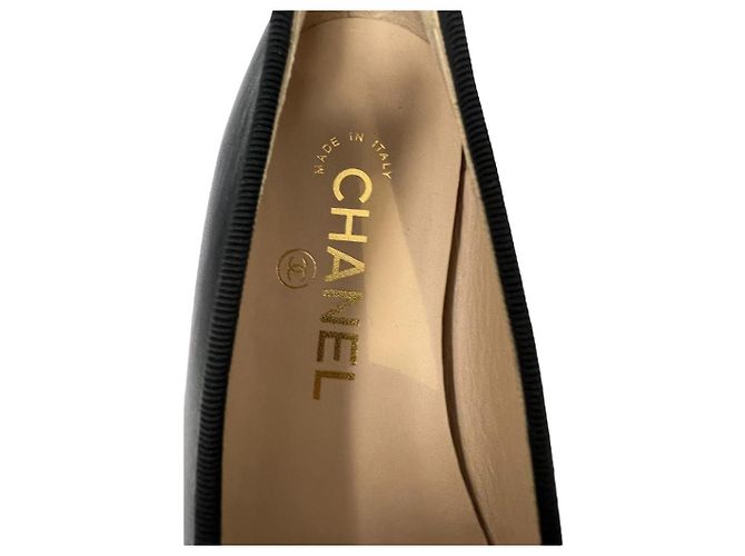 Cambon Chanel Ballerine Nero Beige - vista 7