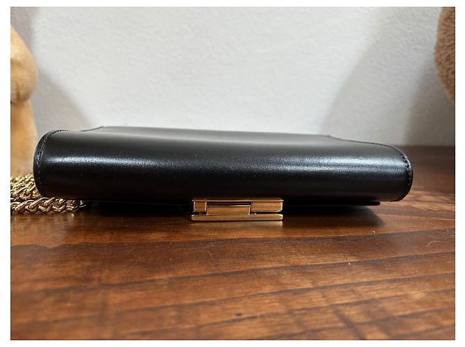 Louis Vuitton Louise MM Pelle Verniciata Nera Nero - vista 3