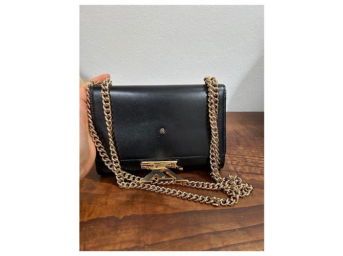 Louis Vuitton Louise MM Pelle Verniciata Nera Nero - vista 4