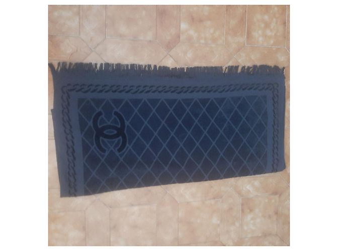 Toalla de playa Chanel Misira de algodón azul oscuro - vista 2