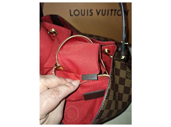 Louis Vuitton Graceful MM in pelle di struzzo marrone chiaro - vista 4