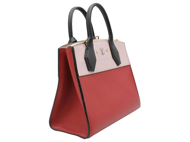Louis Vuitton Borsa a mano City Steamer rossa e rosa pallido 2017 Rosso - vista 2